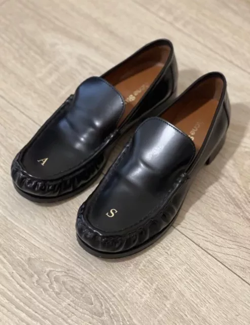 Acne Studios Black Leather Inital Loafers - Size EU37 - BNIB