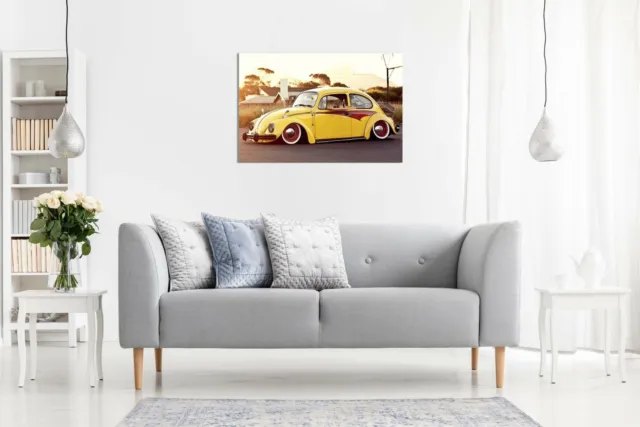 Classic Volkswagen Vw Beetle Canvas Wall Art Picture Print 3