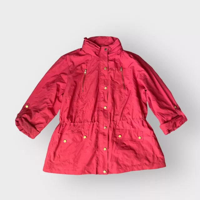 Style & Co Coral Zip Up Tuck-in Hood Windbreaker Sport Jacket