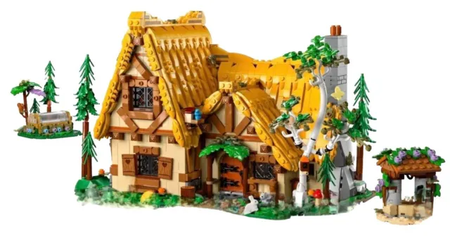 Lego Snow White & the Seven Dwarfs Cottage Disney Lego 43242 FULL BUILD NO FIGS