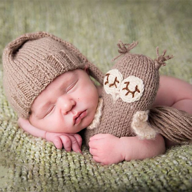 Newborn Photography Prop Photo Crochet Boys Girls Knit Hat- Toy Baby Shower Gift