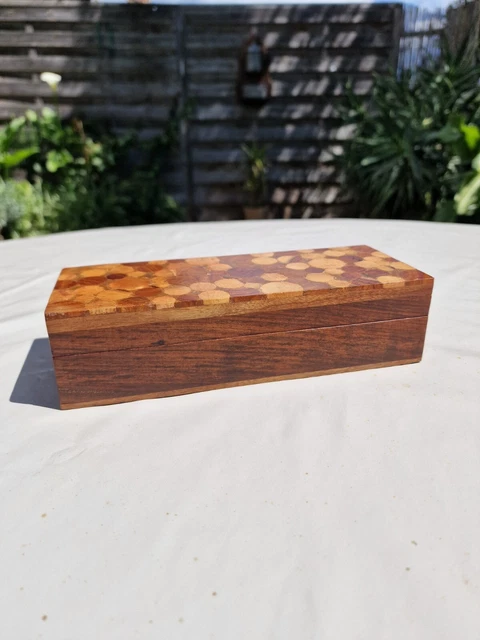 Boite Bague En Bois Massif, 5.5x5.5x3.3cm, Marron, Bague De Mariage