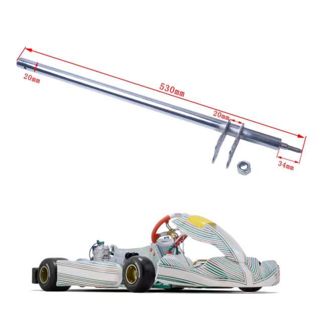 Steering Column for TonyKart / OTK M8 Thread Go-Kart Racing Parts Chrome