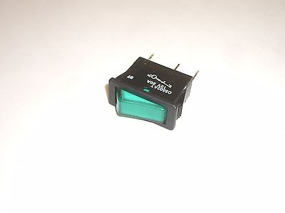 Gc Elec 35-664 Spst On-Off Green 12Vdc Lighted Snap-In Rocker Switch 15A 125Vac