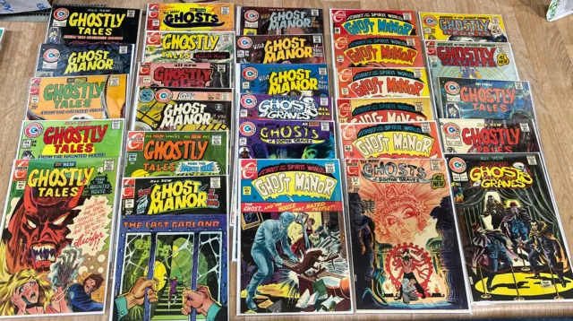 Lot Of 27 Ghost Doctor Graves Echoes Manor Tales Haunts Charlton Comics Horror