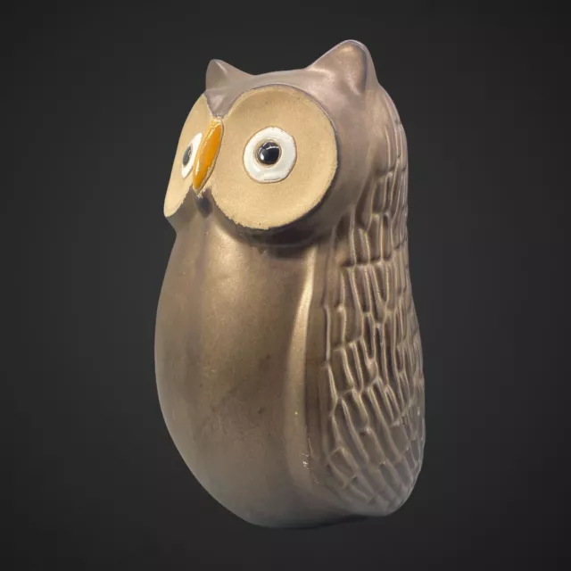 Vintage Studio Art Pottery Owl Figurine Bird Large Sculpture 12”Tall 6”Wide