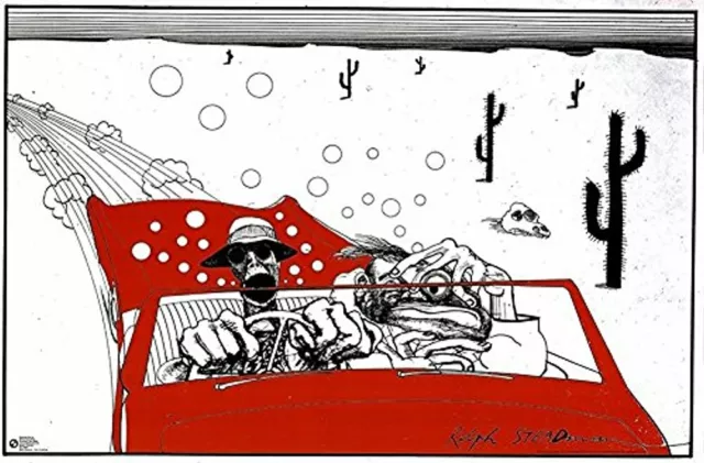 Hunter S. Thompson Fear and Loathing By Ralph Steadman 36x24 Art Print Poster