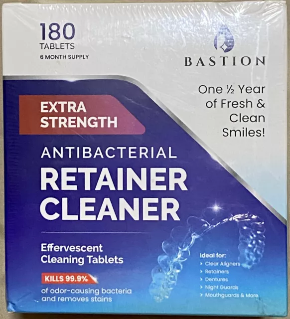 Bastion Extra Strength Antibacteriel Retainer Cleaner, 6-month Supply - NIB