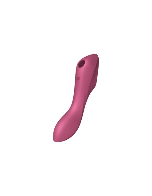 Curvy Trinity 3 Vibrador y Succionador Triple Estimulación USB Rojo