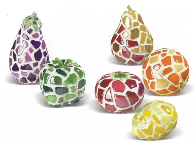 Grasslands Road Farmers Market Ceramic Mosaic Fruit & Vegetable Assortment - New
