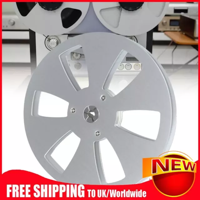 7 In X 1/4 In Empty Tape Reel Nab Hub Reel-To-Reel Recorders Accessory(Silver)