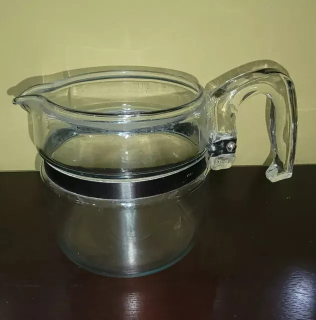 Vtg. Pyrex Glass Percolator 7754 Flameware Coffee Pot Replacement No Lid 4 Cup