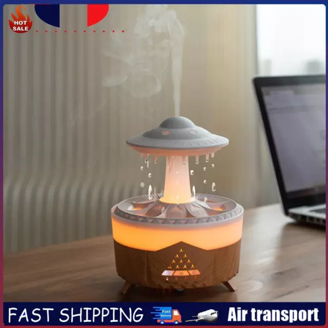 UFO Aroma Diffuser 7 Light 350ML for Bedroom Office Desk(wood color US) FR