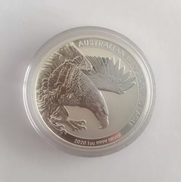 1 oz .9999 fine Silver 2020 Australian Wedge tailed Eagle coin rare Perth Mint