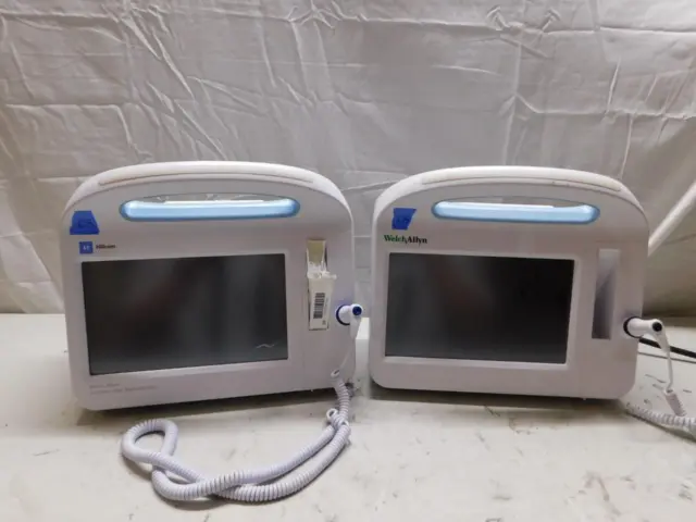 2 Welch Allyn VSM 6000 Series Color Patient Vital Sign Monitors #C5 (LVRC1392)