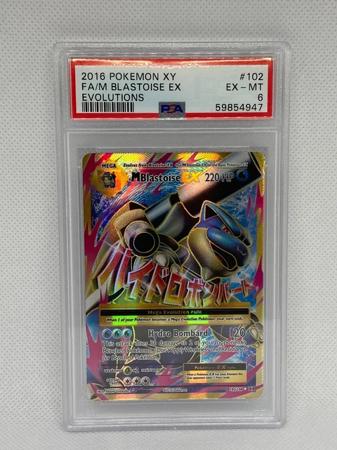 Mega Blastoise EX - XY Evolutions 102/108 - PSA EX-MT 6 - Full Art Pokemon
