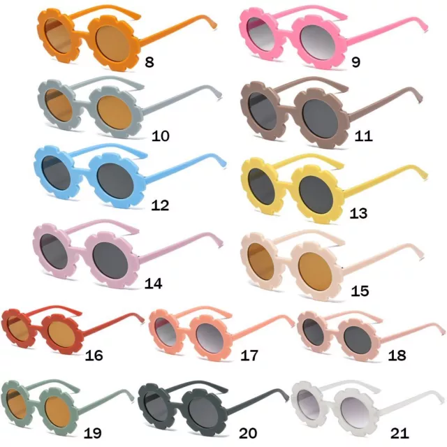 Trend Cool Streetwear Children Sunglasses Sun Glasses Vintage Flower Shape 3