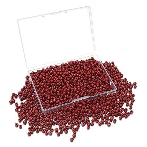 2000pcs Glass Seed Beads Bulk 8/0 3mm Opaque Small Craft Beads for Wrist