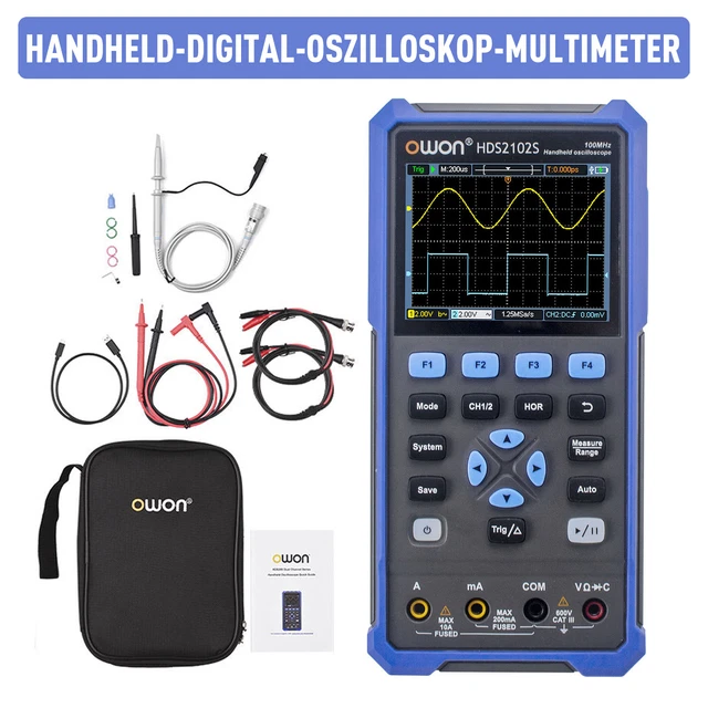OWON HDS2102S 3IN1 Handheld Digital Oszilloskop Wellenformgenerator Multimeter 225908269538