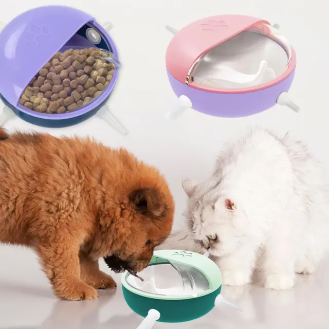 Tazón de alimentación portátil para mascotas con pezones siesta de leche máquina expendedora de alimentación para