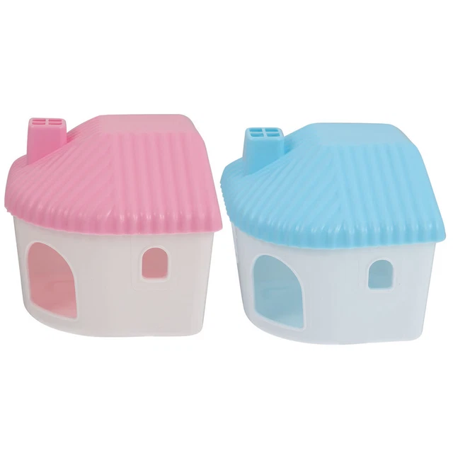 2Pcs Chinchilla-Hütte Dachgeschossvilla Hamster Schlafen Keramik Ratte