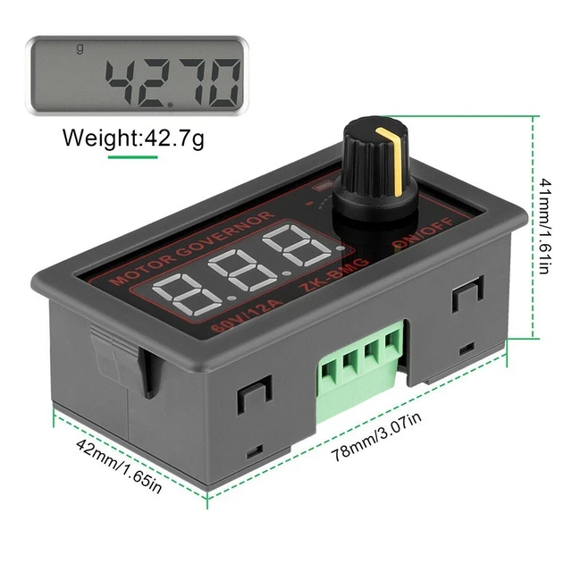 Contrôleur de vitesse moteur à démarrage lisse PWM DC 12V 24V 60V 500W vitess