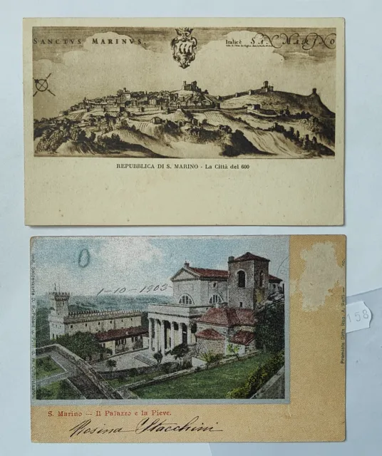 Repubblica Di San Marino-Lotto 2 Cartoline-C11-158