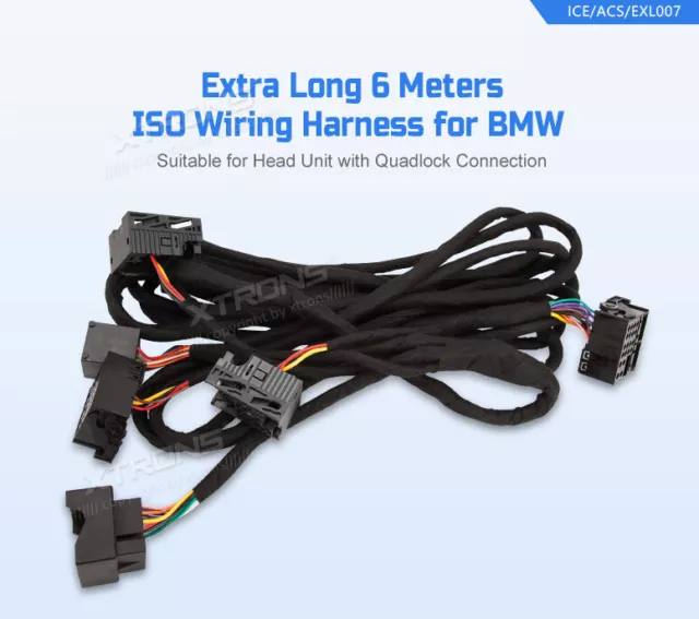 17 Pin/40 Pin 6m Extension Installation ISO Wiring Cable for BMW E38 E39 E46 E53