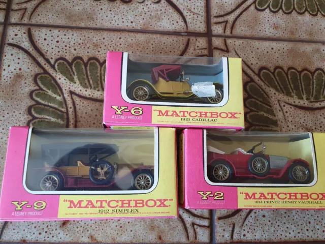 Matchbox Models of Yesteryear Sammlung, 3 Autos in OVP