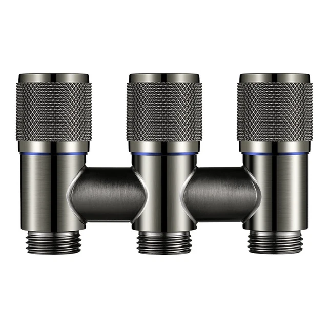 Vanne De Dérivation 3 Voies G1/2 - Laiton, Pour Douche, 3 Ports, Filetée, Argent