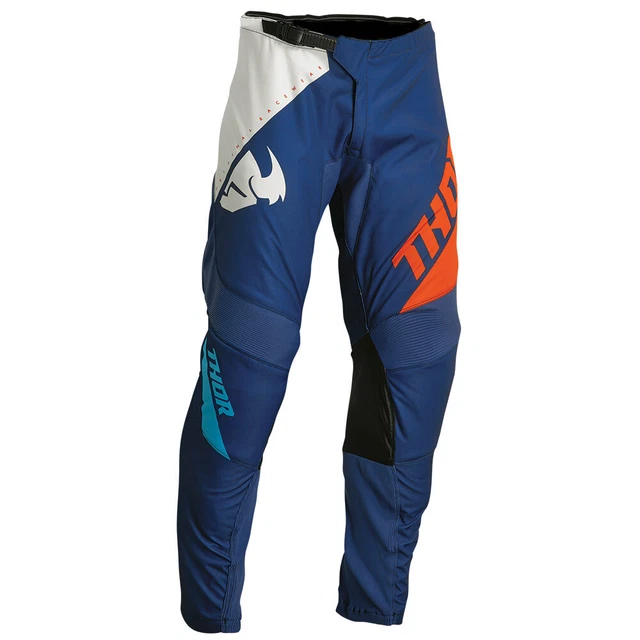 THOR Sector Edge Motocross Pants Navy Orange Enduro Crosshose Quad ATV MX