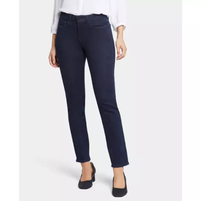 NYDJ Womens Sheri Ankle Slim Jeans 16 Petite Rinse Blue Stretch Denim NWT