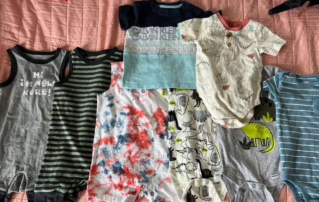 Baby Boys Clothing Lot, 8 Items, 6-9 Months, Carter’s, Gerber, Burts Bees