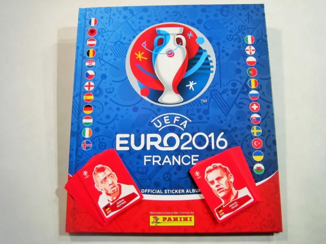 Panini ALBUM EURO 2016 Hardcover + alle 24 Coca Cola Sticker EM 16 Leeralbum
