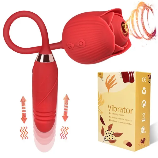 Klitoris G-punkt Saugen Vibrator Dlido mit Teleskopfunktion Frauen Sexspielzeug