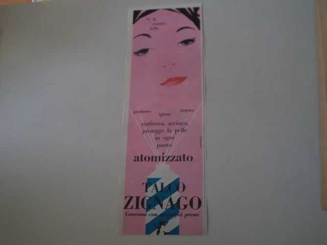 ADVERTISING ADVERTISING 1962 TALCO ATOMIZED ZIGNAGO £5.08 - PicClick UK