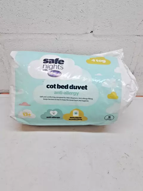 Silentnight Safe Nights Cot Bed Duvet 4 Tog – Anti Allergy Lightweight Soft Snug