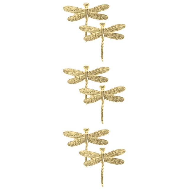 6 piezas perillas decorativas multiusos libélula perno de puerta de armario perno de puerta