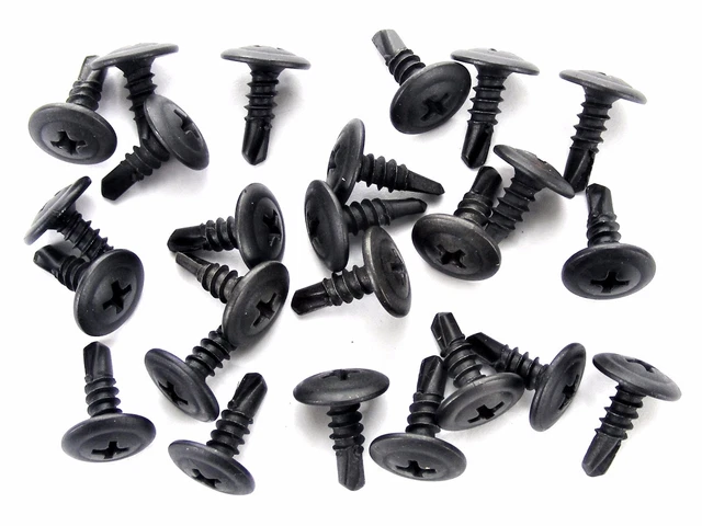 Ford Black Trim Screws- #8 x 1/2" Long- Self Tap Low Profile- 25 screws- #236