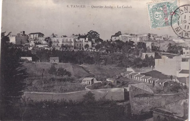Carte postale ancienne postcard MAROC MOROCCO TANGER 6 la casbah timbrée 1911