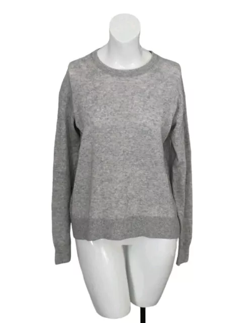 Vince Women's Heathered Gray Crew Neck Pullover Sweater Size XS Classic