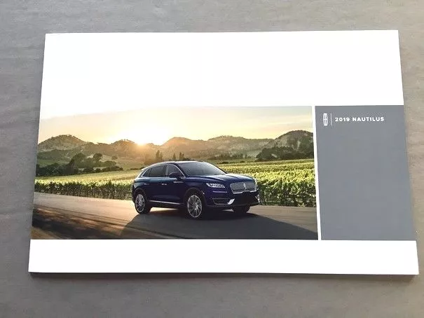 2019 Lincoln Nautilus 20-page Original Car Sales Brochure Catalog