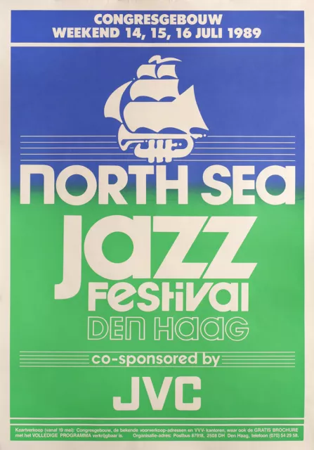 North Sea Jazz Festival 1989 Original The Hague, The Netherlands Concert Poster