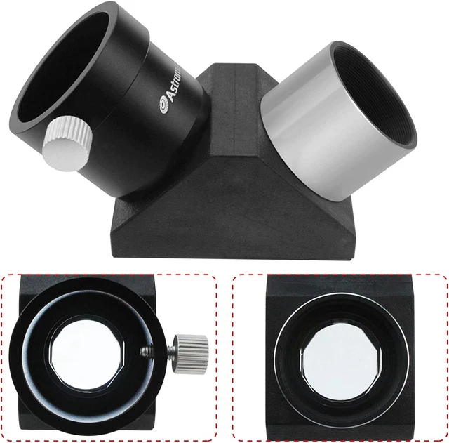 1.25" 90-Degree Erecting Prism Optical Prism inside Rather than a Mirror Which M