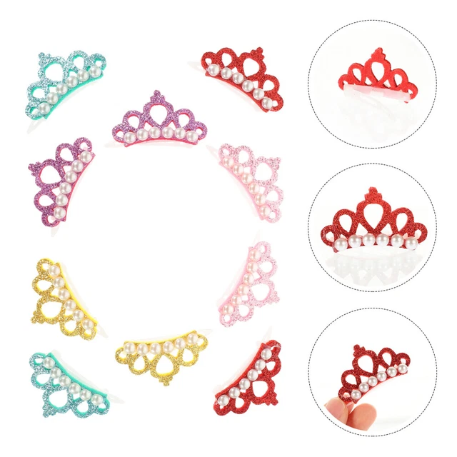 10 piezas Disfraz para perro Sombrero Mascota Clip para el pelo Accesorio para el cabello Niñas Accesorios para el cabello