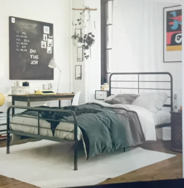 4FT6 DOUBLE BED FRAME, NEW, METAL, BLACK £63.10 - PicClick UK