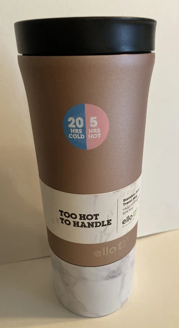 Ello Miri 16oz Vacuum Stainless Steel Travel Mug 20hrs Cold 5 Hot BPA Free Rose