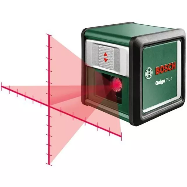 Laser ligne en croix Bosch - Quigo + (Portée 7 m, livré avec piles, trépied 1,1
