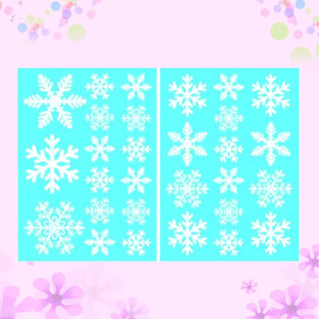 4 Pcs Autocollant De Vitrine Décoration Flocon Neige Noël Fenêtres Un Verre