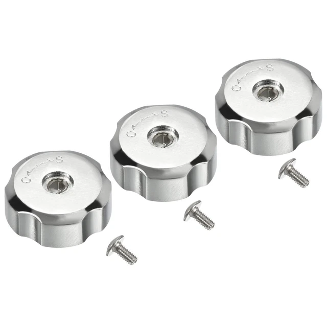 36x13mm Gaz Grille Contrôle Bouton, 3 Paquet Boutons Interrupteur Poêle Argent